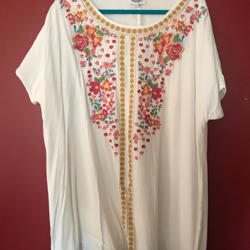White Embroidered Tunic